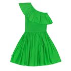 Girls Green Ruffle Chloey Dress, 4, hi-res