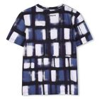 Boys Blue & White Abstract T-Shirt, 1, hi-res