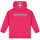 Girls Pink Logo Hooded Top, 1, hi-res