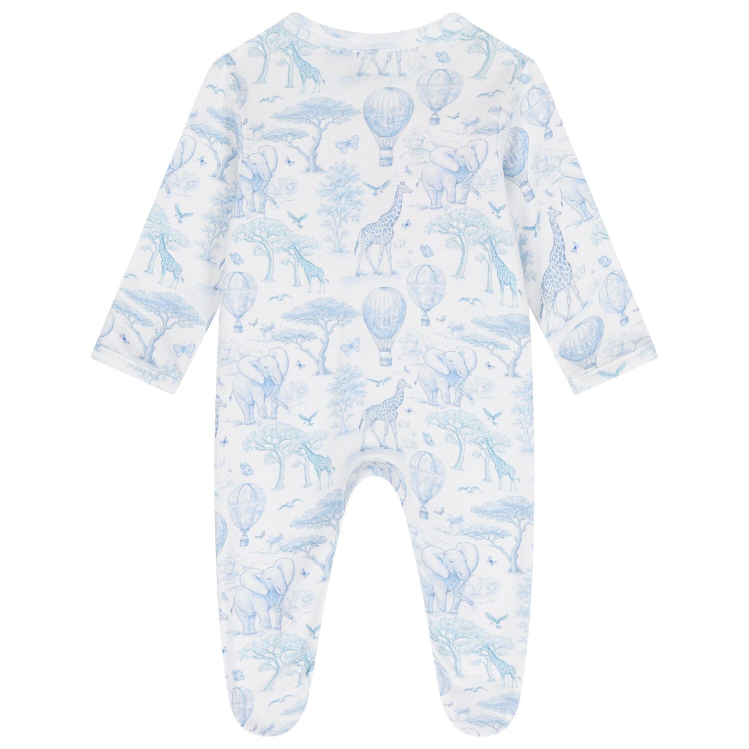 Baby Boys White & Blue Africa Babygrow Gift Set, 1, hi-res