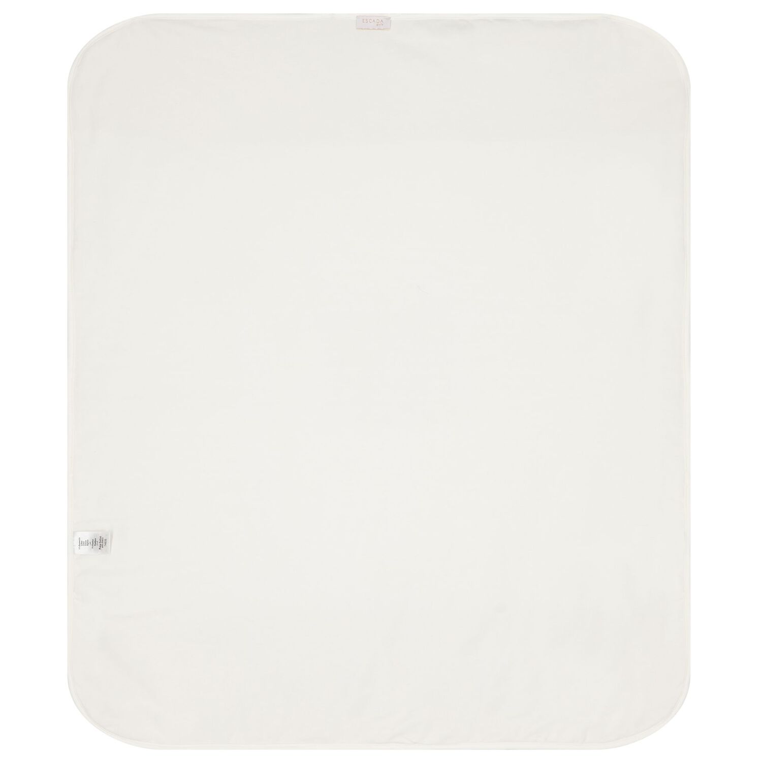 Baby Girls Ivory & Beige Logo Blanket, 1, hi-res