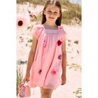 Girls Pink Chiffon Floral Dress, 1, hi-res