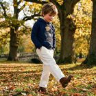 Boys Navy Blue Polo Bear Hooded Top, 1, hi-res