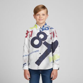 Boys Multi-Coloured Logo Shirt