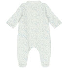 Baby Boys Ivory & Blue Tree & Sheep Babygrow, 1, hi-res