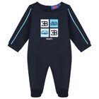 Baby Boys Navy Blue Logo Babygrow Gift Set, 1, hi-res