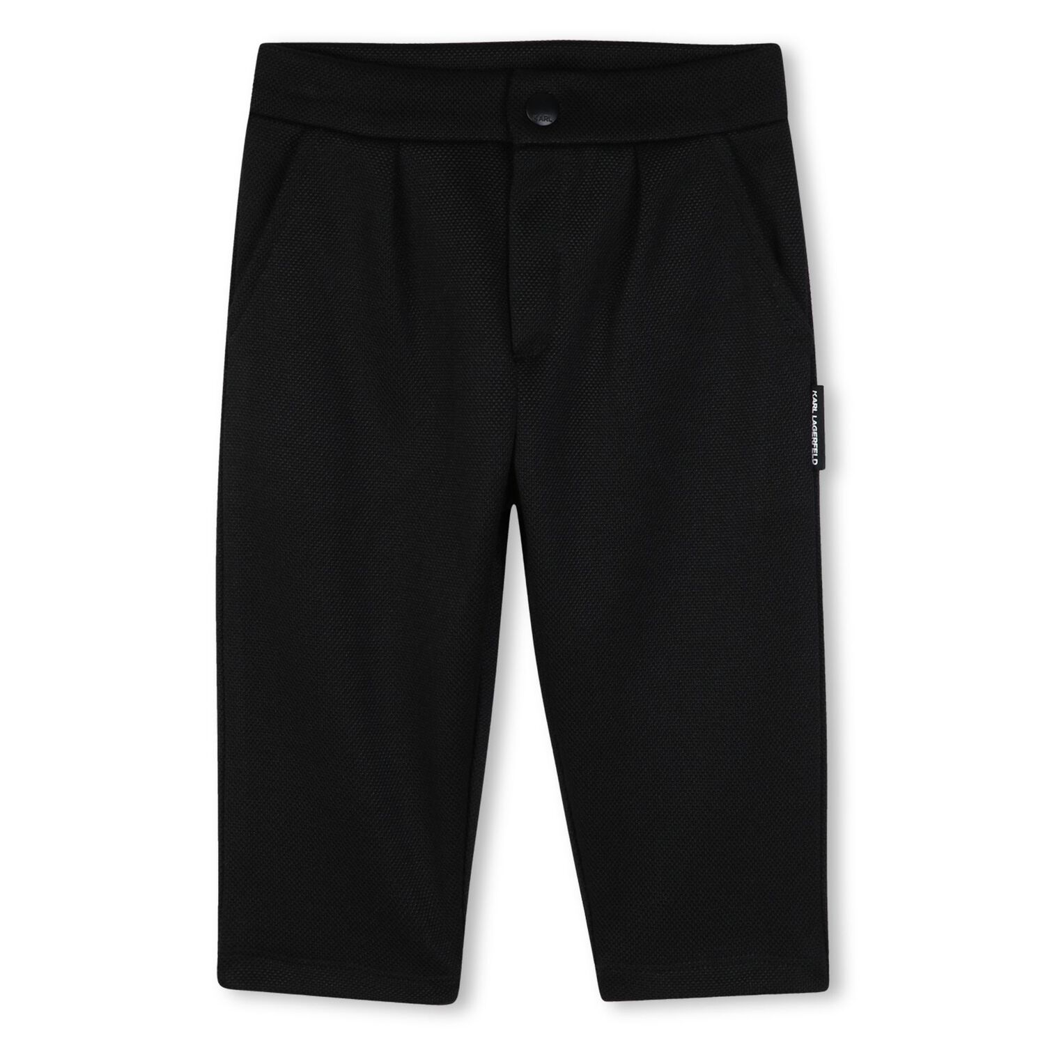 Younger Boys Black, Beige & White Logo Tracksuit Set, 1, hi-res
