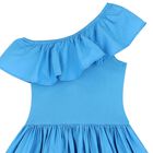 Girls Blue Ruffle Chloey Dress, 6, hi-res