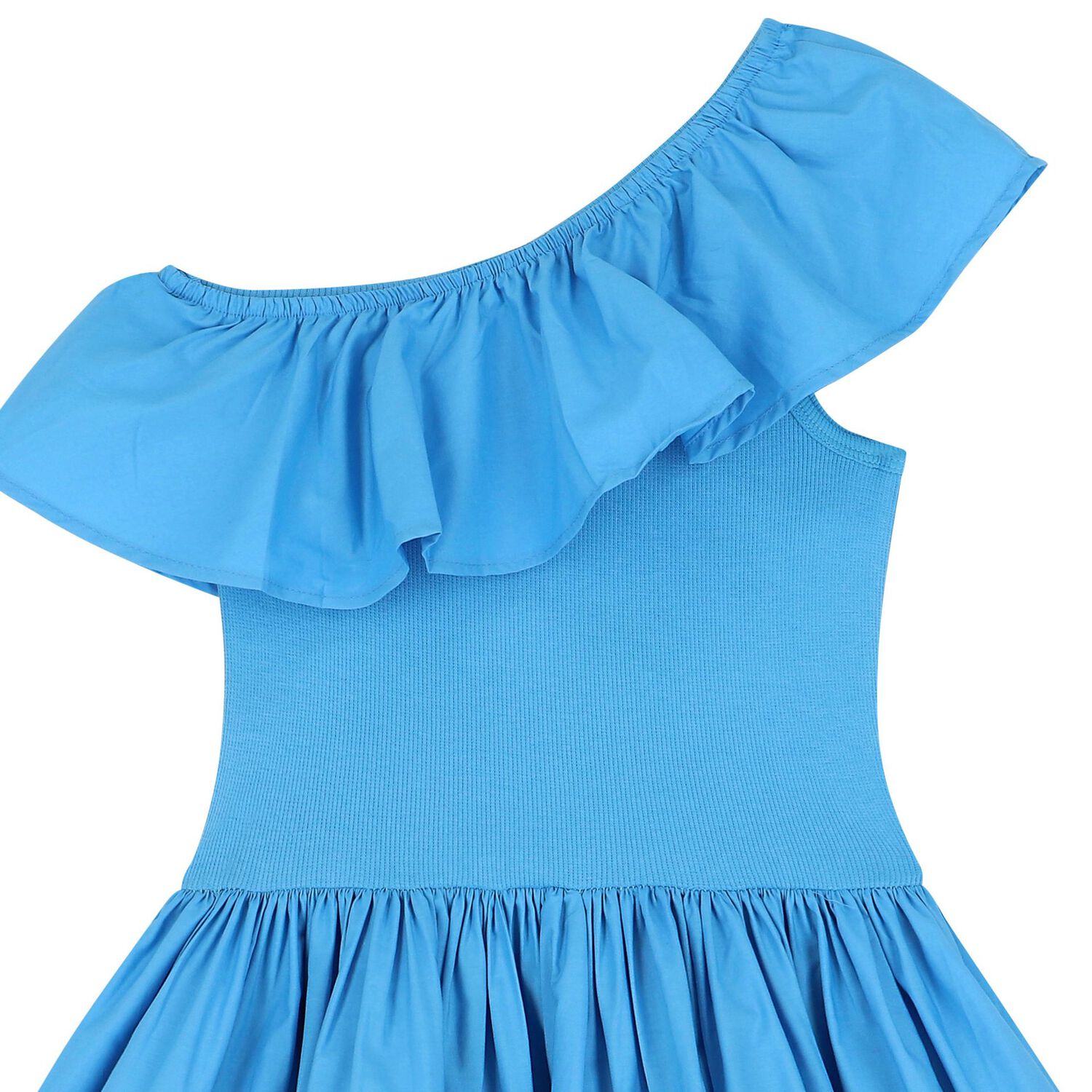 Girls Blue Ruffle Chloey Dress, 6, hi-res