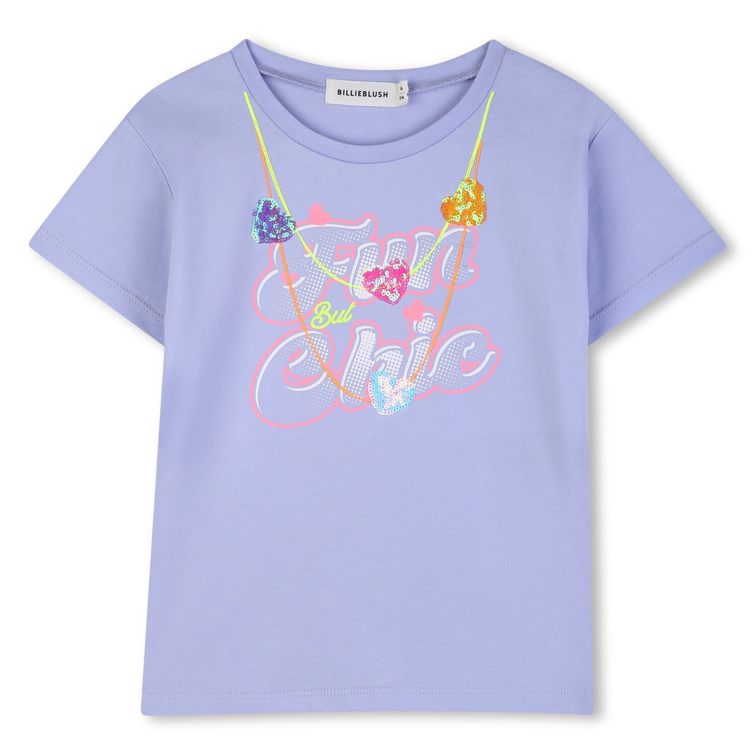 Girls Purple Necklace T-Shirt, 1, hi-res