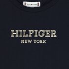 Girls Navy Blue Logo T-Shirt, 1, hi-res