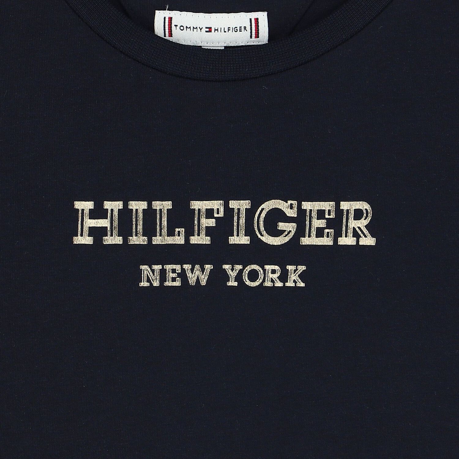 Girls Navy Blue Logo T-Shirt, 1, hi-res