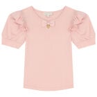 Girls Pink Ruffled Top, 1, hi-res
