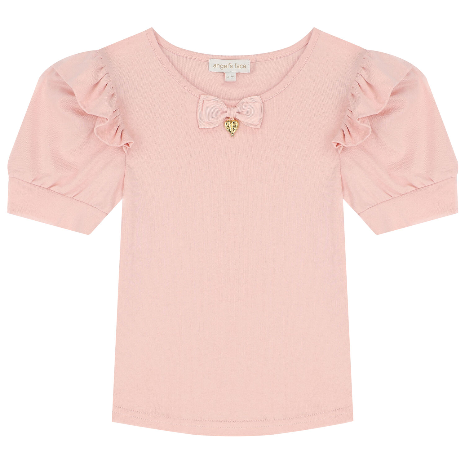 Girls Pink Ruffled Top, 1, hi-res
