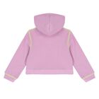 Girls Purple Logo Hooded Zip Up Top, 1, hi-res