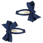 Girls Navy Blue Bow Hairclips ( 2-Pack ), 1, hi-res