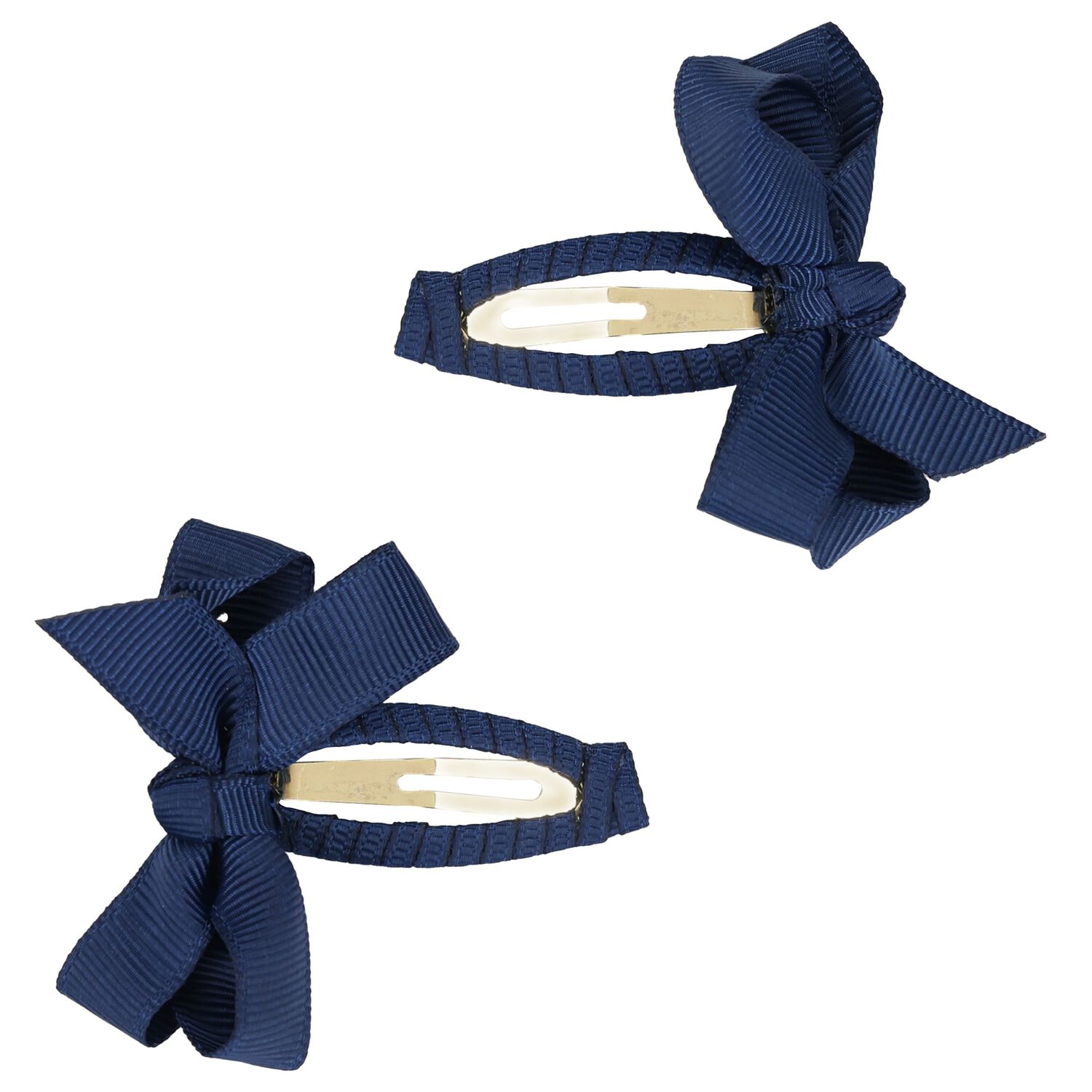 Girls Navy Blue Bow Hairclips ( 2-Pack ), 1, hi-res