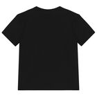 Boys Black Logo T-Shirt, 3, hi-res