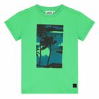 Boys Green Palm Tree T-Shirt, 1, hi-res