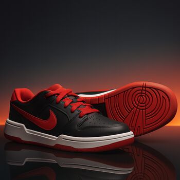 Black & Red Full Force Low Trainers