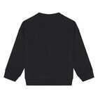 Younger Black Teddy Bear Logo Sweatshirt, 4, hi-res