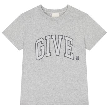 Boys Grey Logo T-Shirt