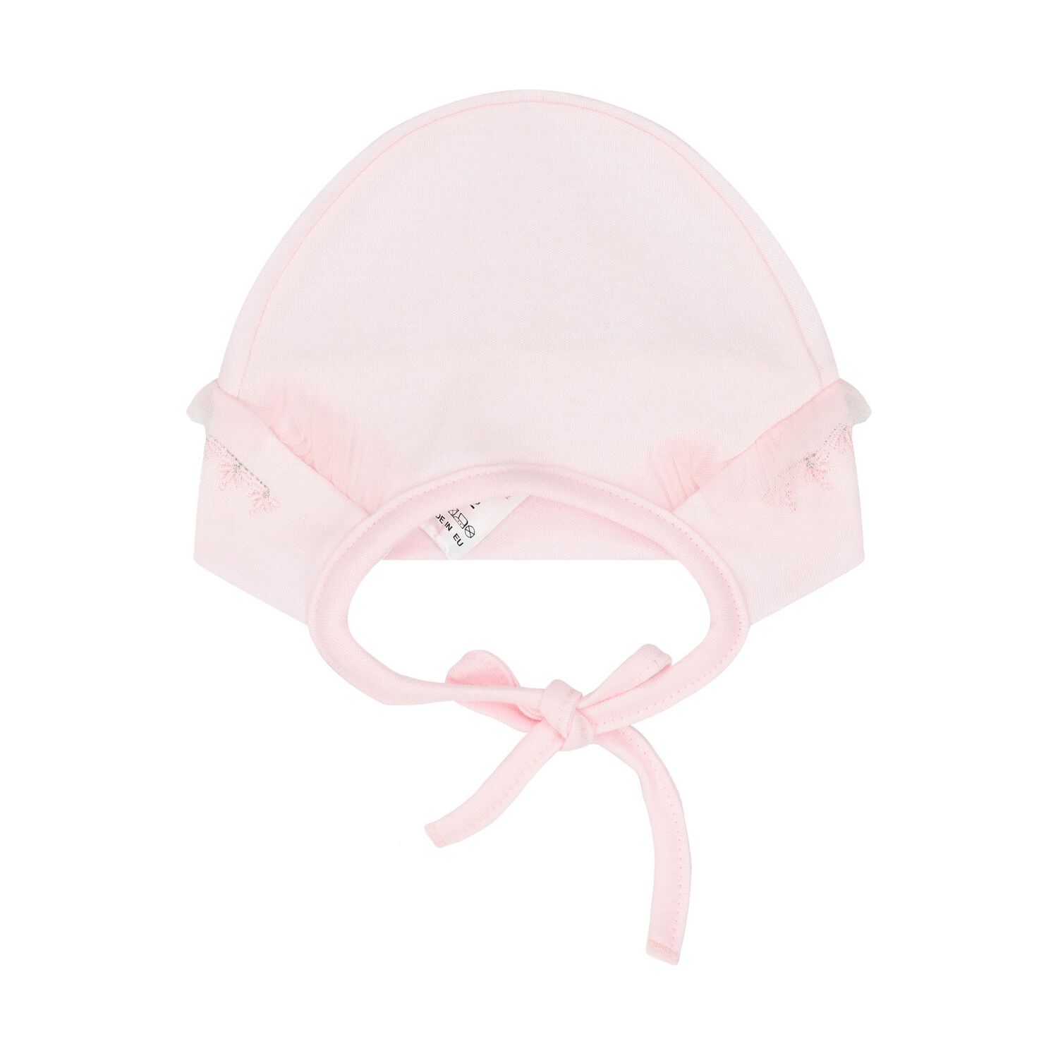 Baby Girls Pink Embroidered Hat, 1, hi-res image number null