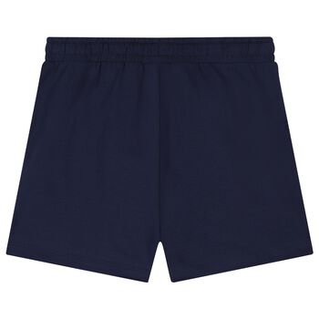 Boys Navy Blue Logo Shorts