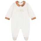 Ivory & Beige Geo Map Babygrow Gift Set , 3, hi-res