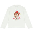 Girls Ivory Long Sleeve Top, 3, hi-res