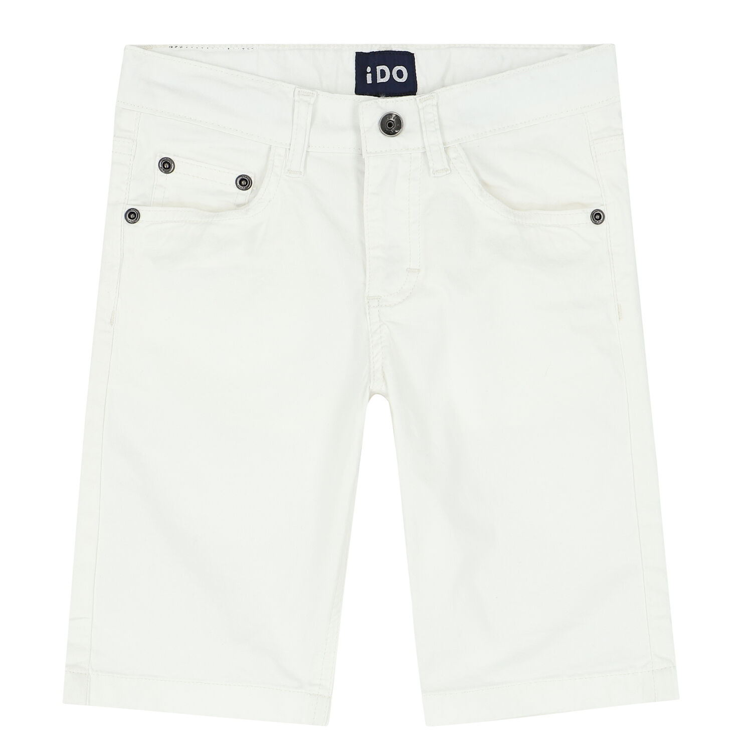 Boys White Chino Shorts, 2, hi-res
