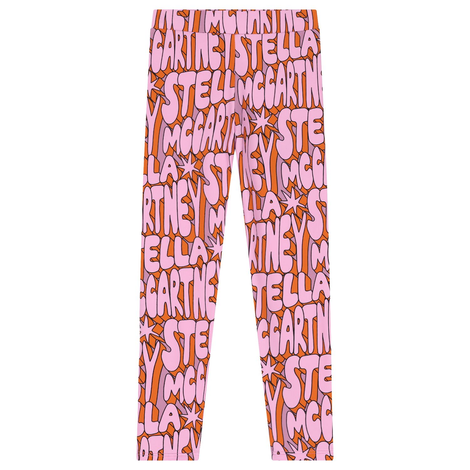 Girls Pink & Orange Logo Leggings, 1, hi-res