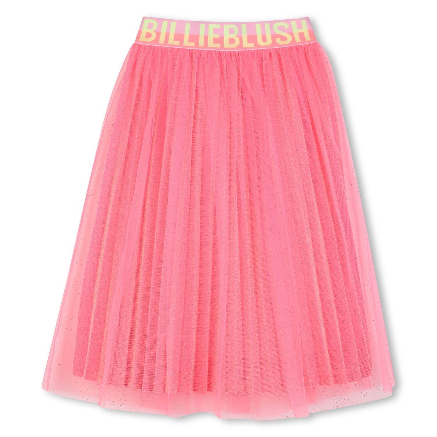 Girls Pink Logo Tulle Skirt, 1, hi-res