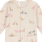 Baby Girls Beige & Pink Animals Babygrows ( 2-Pack ), 3, hi-res