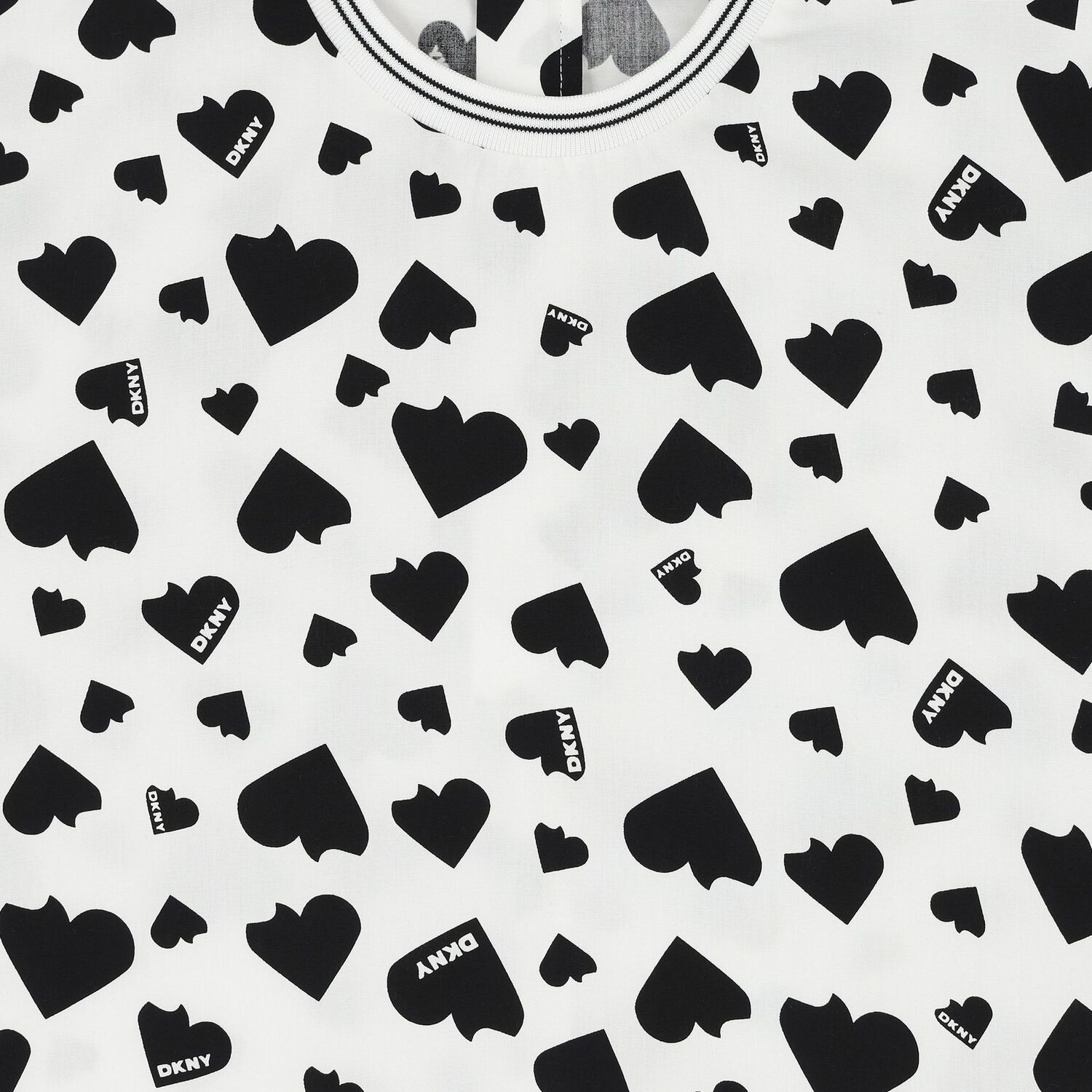 Girls White & Black Heart Blouse, 1, hi-res image number null