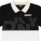 Boys Black & White Logo Polo Shirt, 1, hi-res