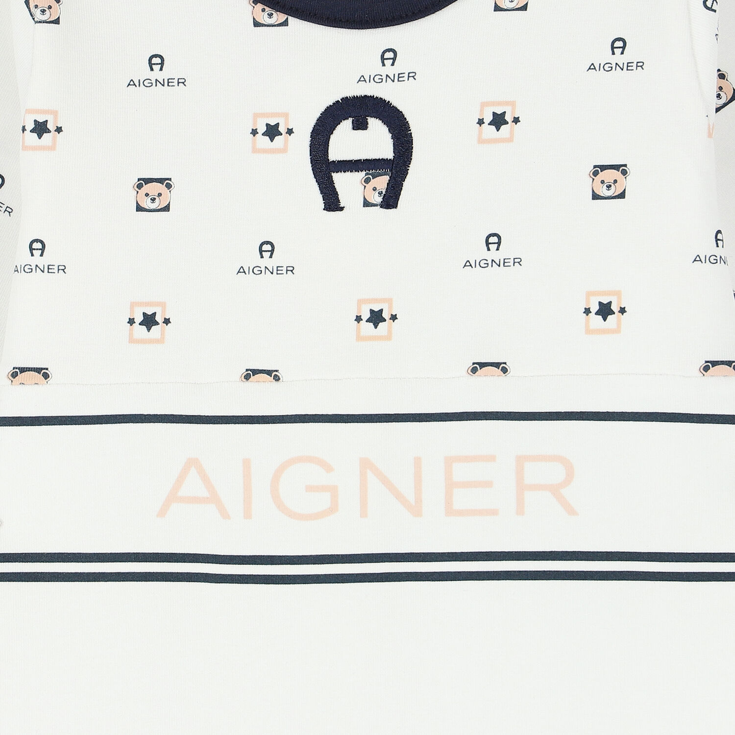 White Logo Babygrow, 1, hi-res