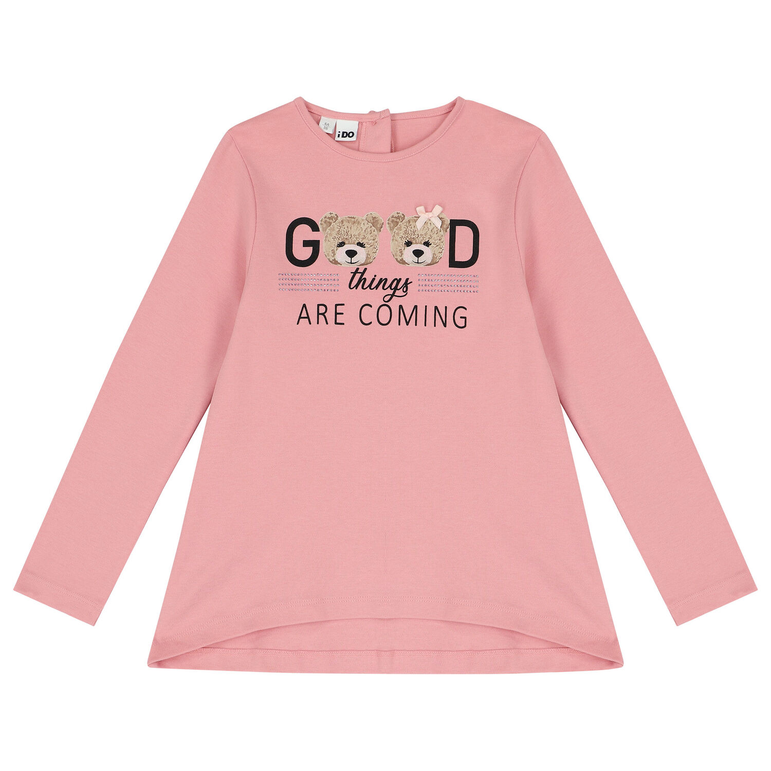 Girls Pink & Black Teddy Bear Leggings Set, 1, hi-res