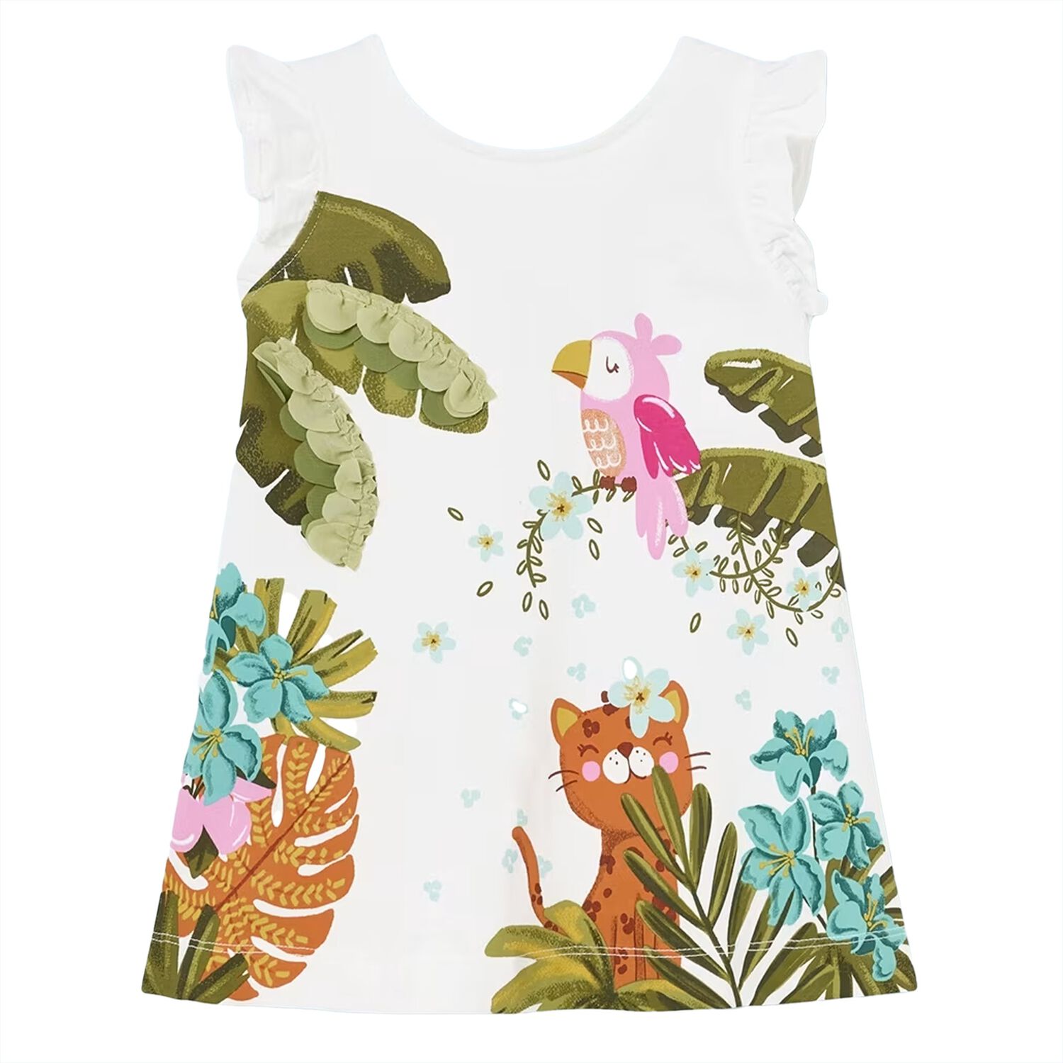 Younger Girls White Dress, 2, hi-res image number null