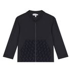 Younger Boys Navy Blue Logo Tracksuit, 1, hi-res