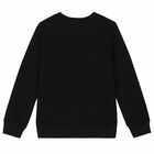 Boys Black Logo Sweatshirt, 1, hi-res