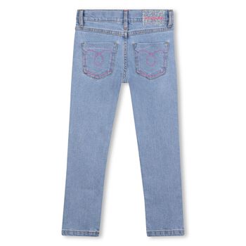 Girls Blue Embellished Jeans