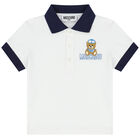 Younger Boys White & Blue Shorts Set, 1, hi-res