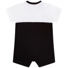 Baby Boys Black & White Romper, 1, hi-res