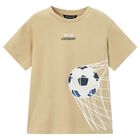 Boys Beige Football T-Shirt, 1, hi-res