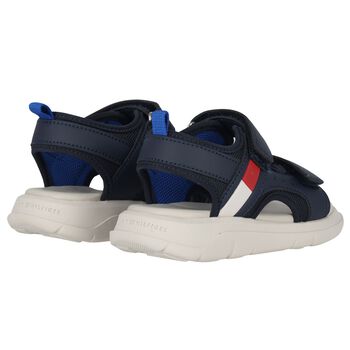 Boys Blue Logo Sandals