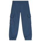 Boys Blue Logo Joggers, 1, hi-res
