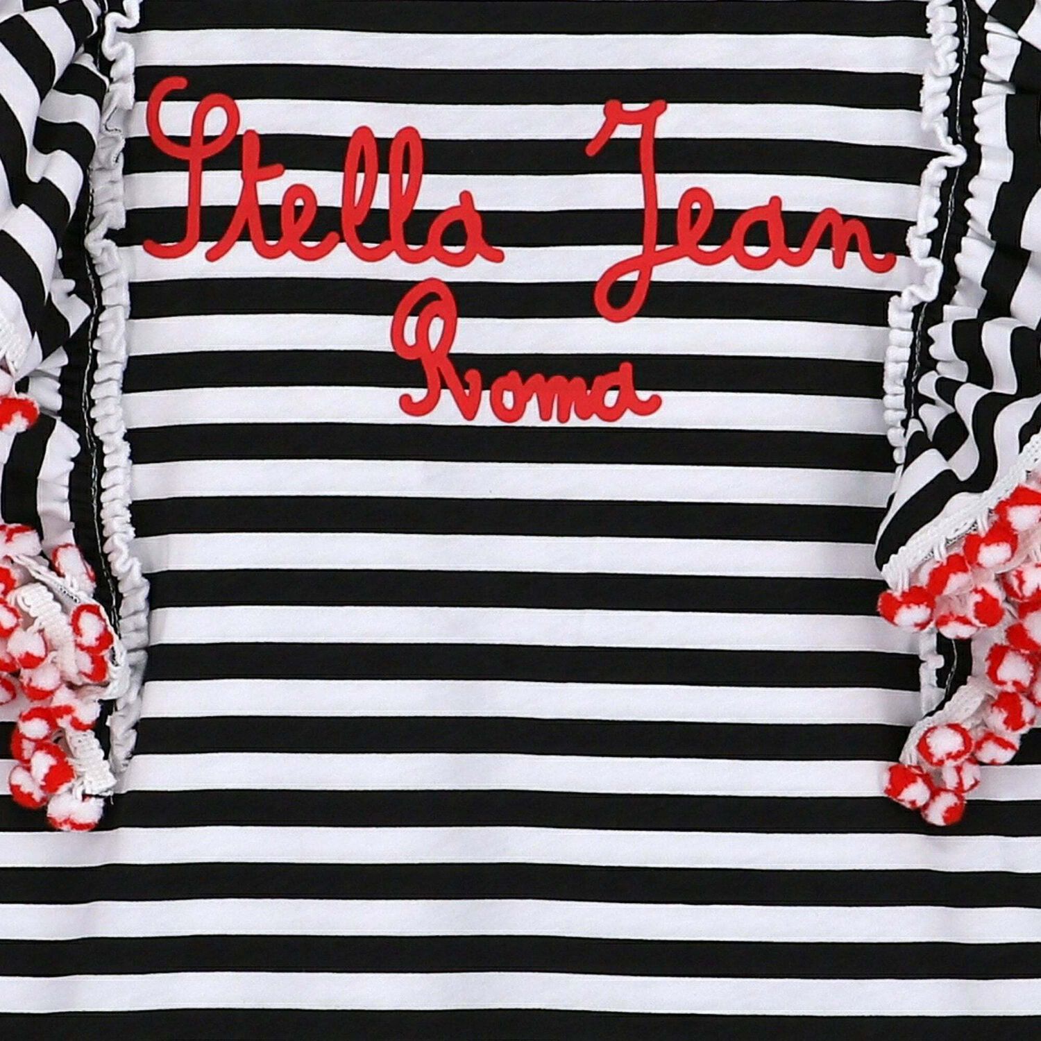 Girls Black & White Jersey Dress, 1, hi-res image number null