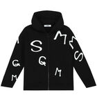 Boys Black Logo Zip Up Top, 1, hi-res