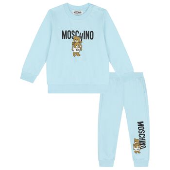 Blue Teddy Bear Logo Tracksuit